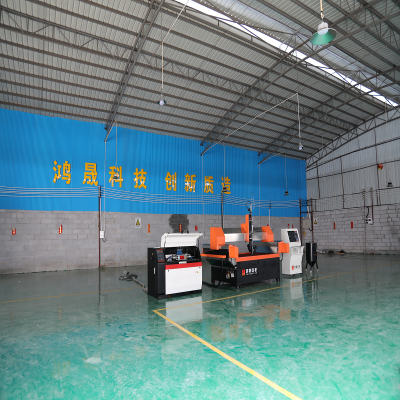 CNC five axis water jet mosaic machine.