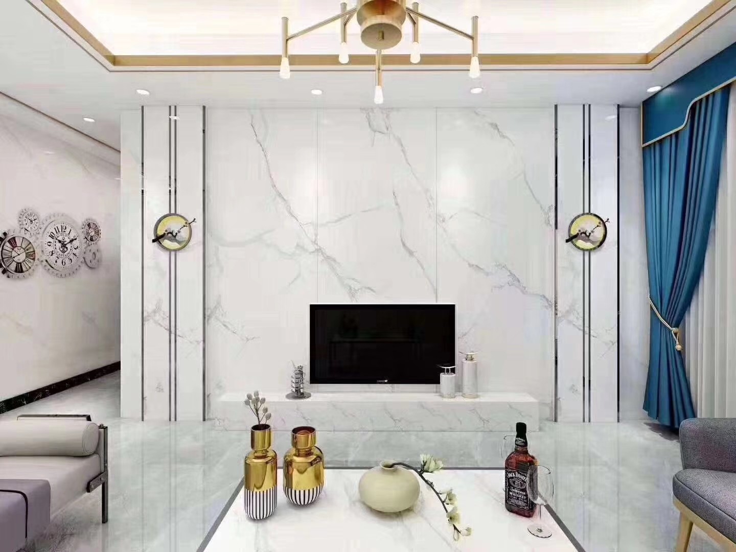 rock slab background walls