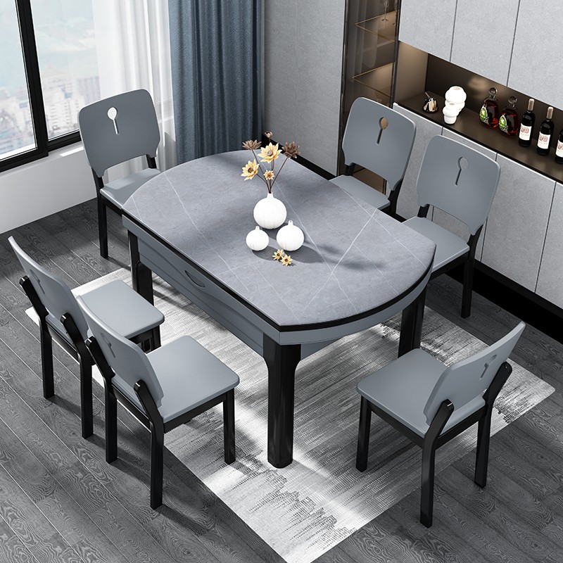 Rock slab dinning table