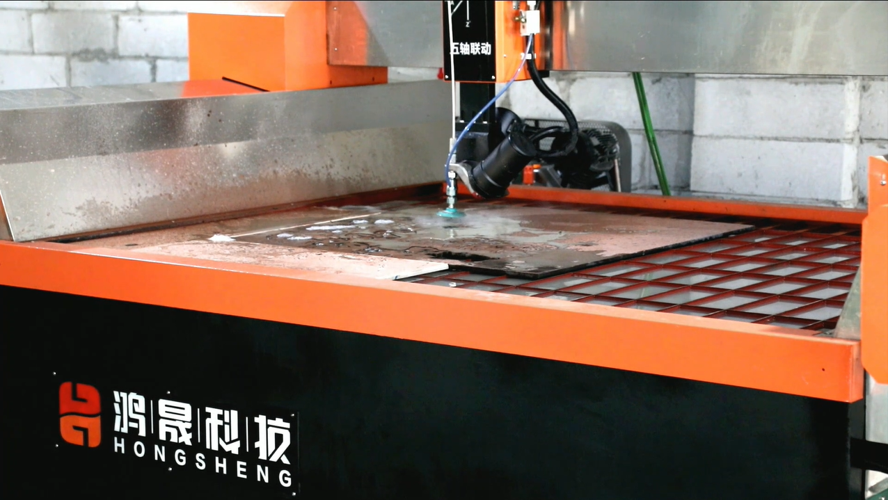 Waterjet cutting.