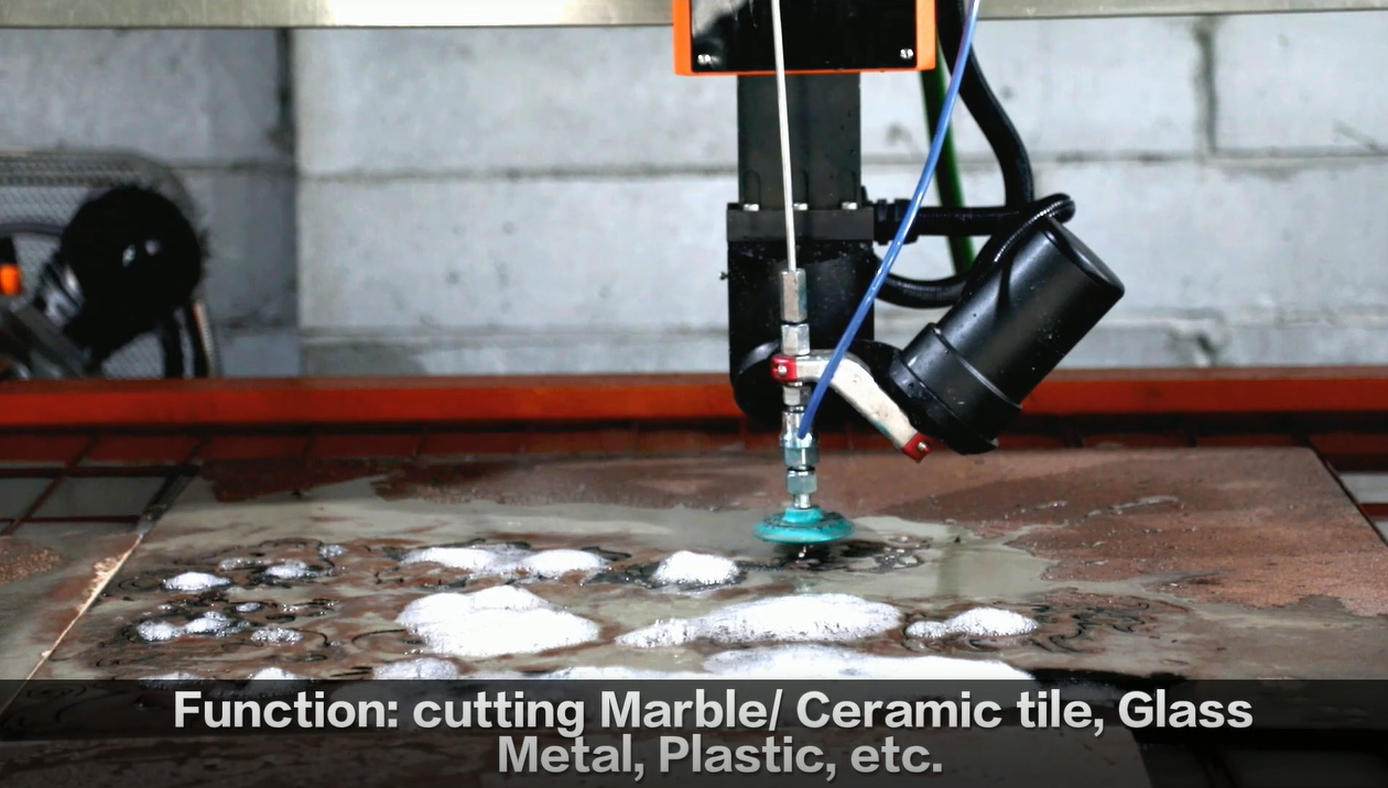 Waterjet cutting technology.