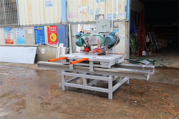 Hand push double cutting blade tile cutter