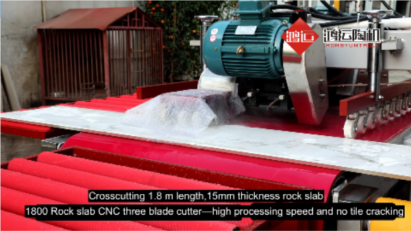 1.8 m three-blade CNC ceramic tile cutter.
