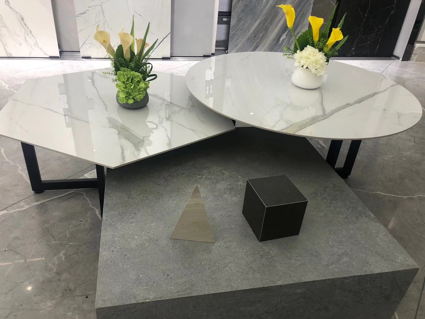 Porcelain tile tables