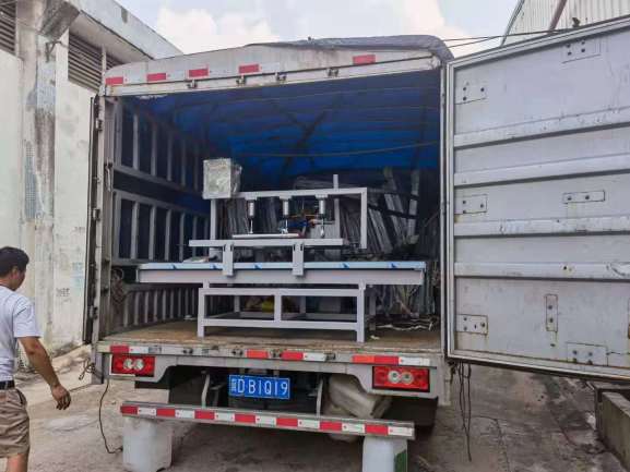 Old customers order:hand push inner corner cutting mahcine and automatic inner chamfer machine