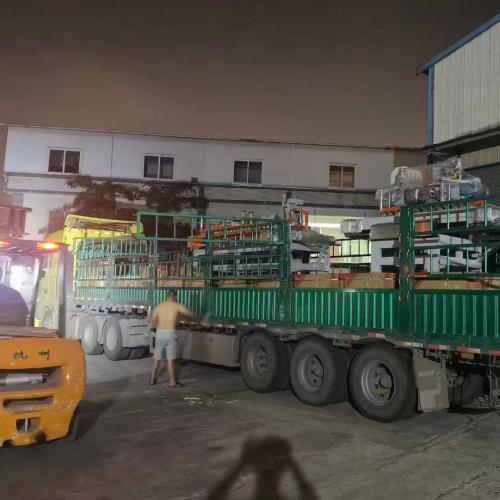 Expedited delivery of two trucks of machine at night!